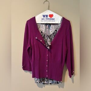 WHBM sweater and blouse set